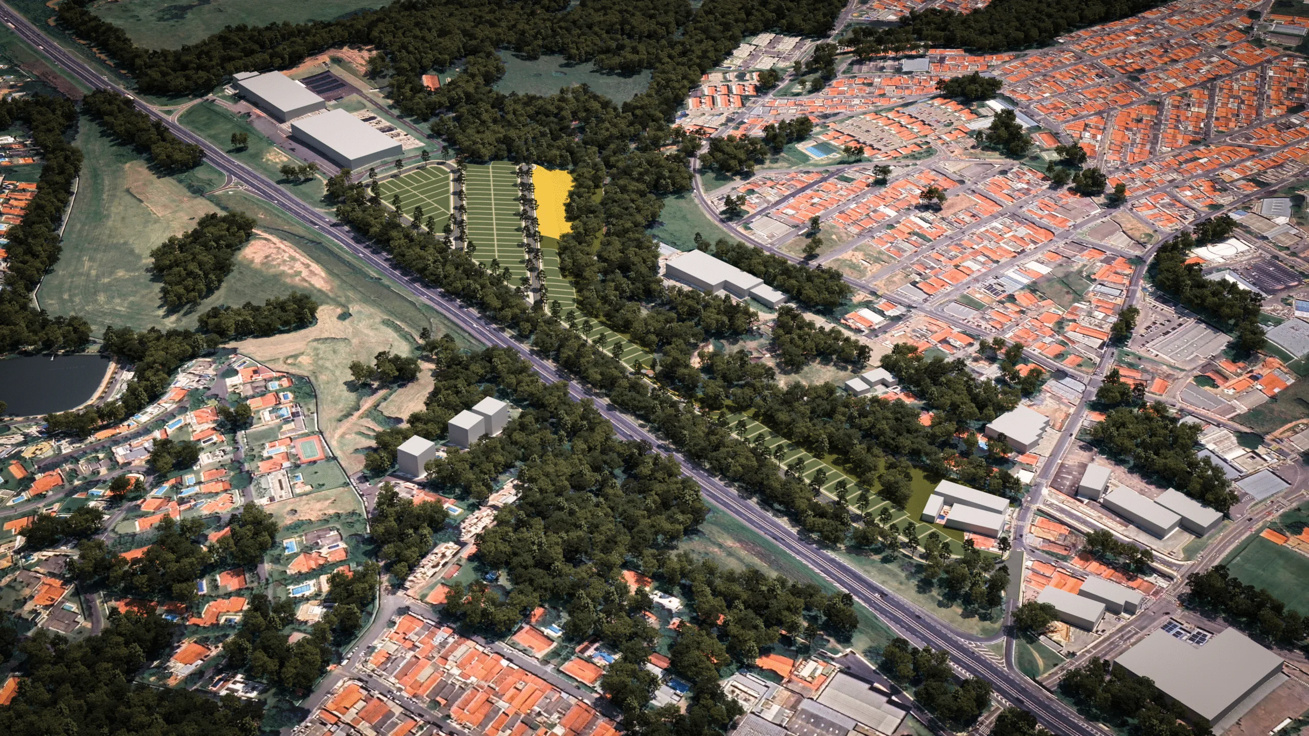 Lotes comerciais à venda no loteamento Turim — Vinhedo SP, zoneamento ZDD3