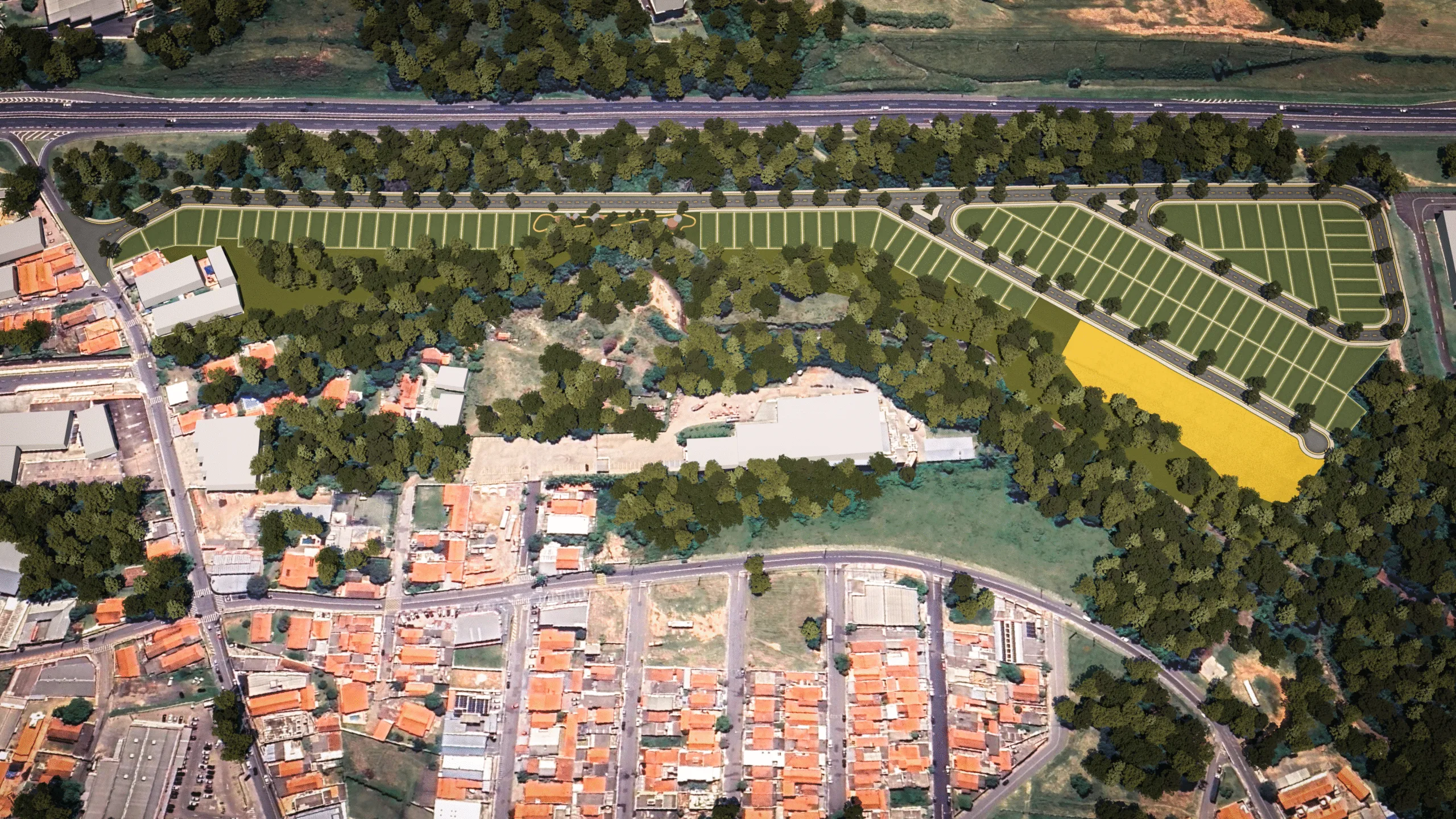 Área comercial e industrial do loteamento Turim — Vinhedo SP, eixo Campinas–São Paulo